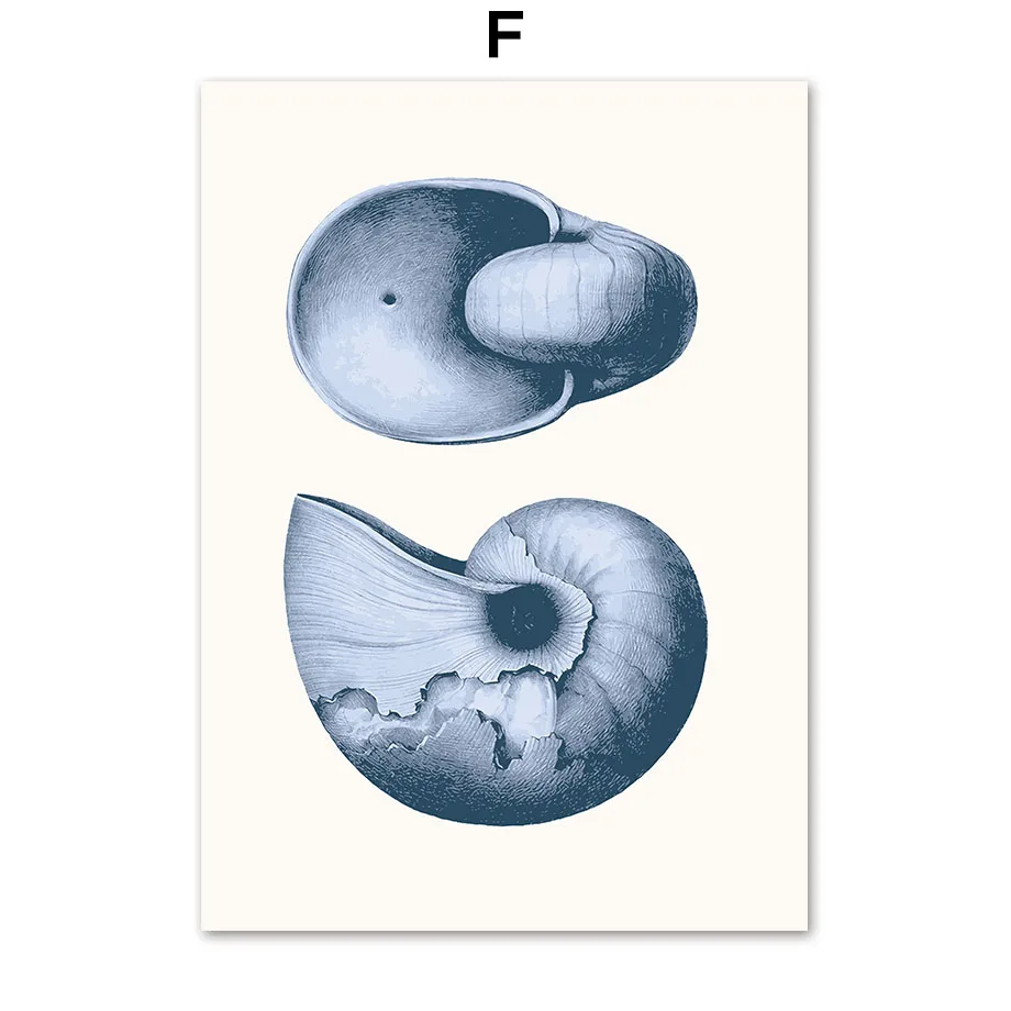 Fossil-Snail-Coral-Whale-Octopus-Vintage-Wall-Art-Canvas-Painting-Nordic-Posters-And-Print-Wall-Pictures (8)