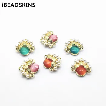 

New arrival! 16x17mm 50pcs Resin/Imitation pearls Connectors for hand Made Earrings parts DIY/ Jewelry Findings & Components