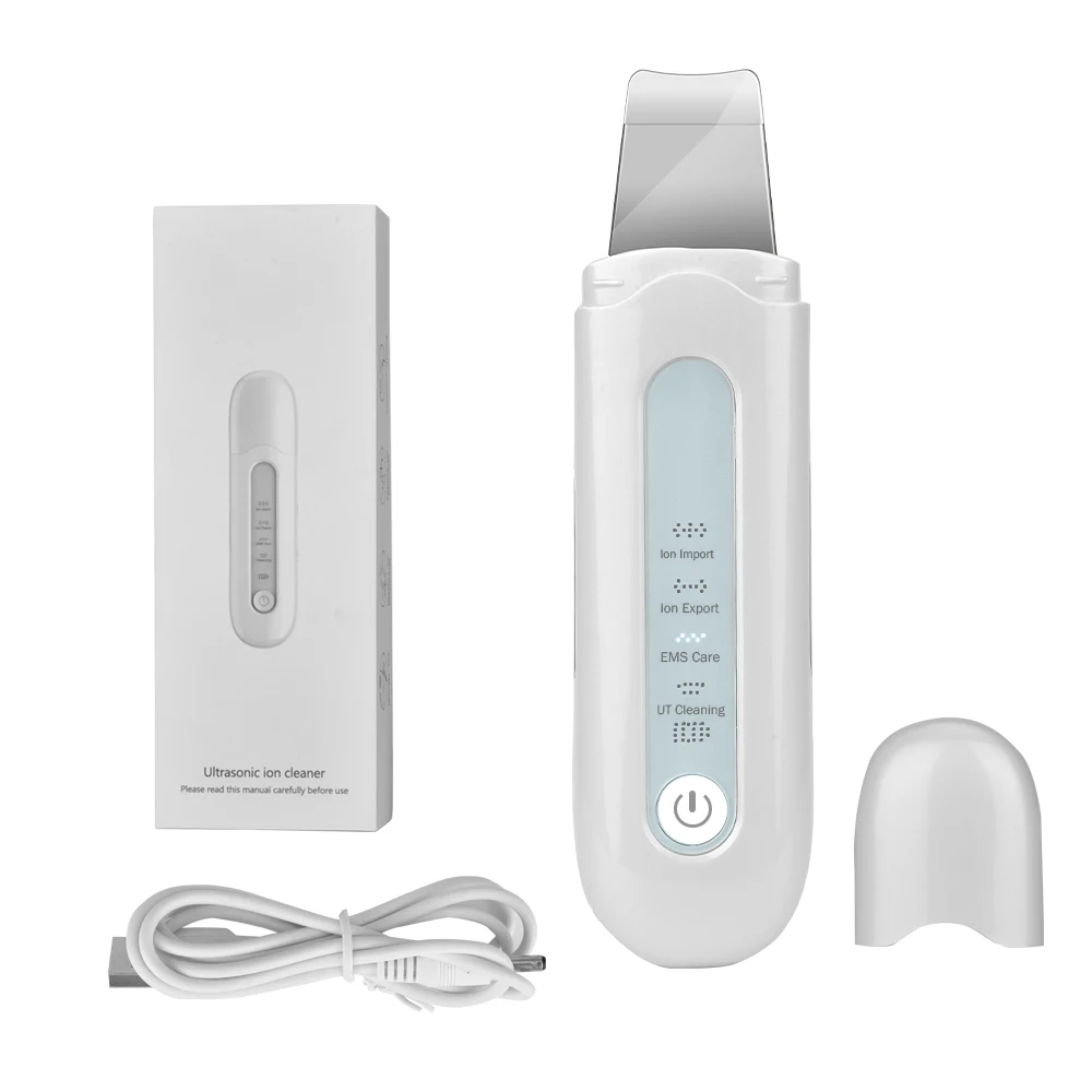 Skin Ultrasonic Scrubber Face Lift Massager Machine Facial Pore Cleaner Cavitation Peeling Blackhea