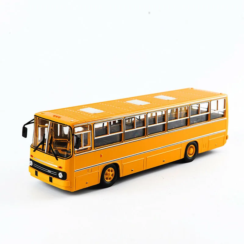 Детская модель игрушки для мальчиков 1/43 Литой Сплав Советская Россия Модель автомобиля желтый двухэтажный автобус IKARUS-260 Модель 23 см