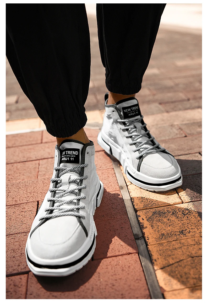 Новинка, мужские высокие кроссовки для скейтбординга в уличном стиле, мужские кроссовки, обувь на плоской подошве, черная/белая парусиновая обувь