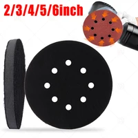 2/3/4/5/6 Inch Flocking Cushion Polishing Pad Soft Self-adhesive Disc Sponge Interface Removing Wax Buffer Pads Sandpaper Tray 1