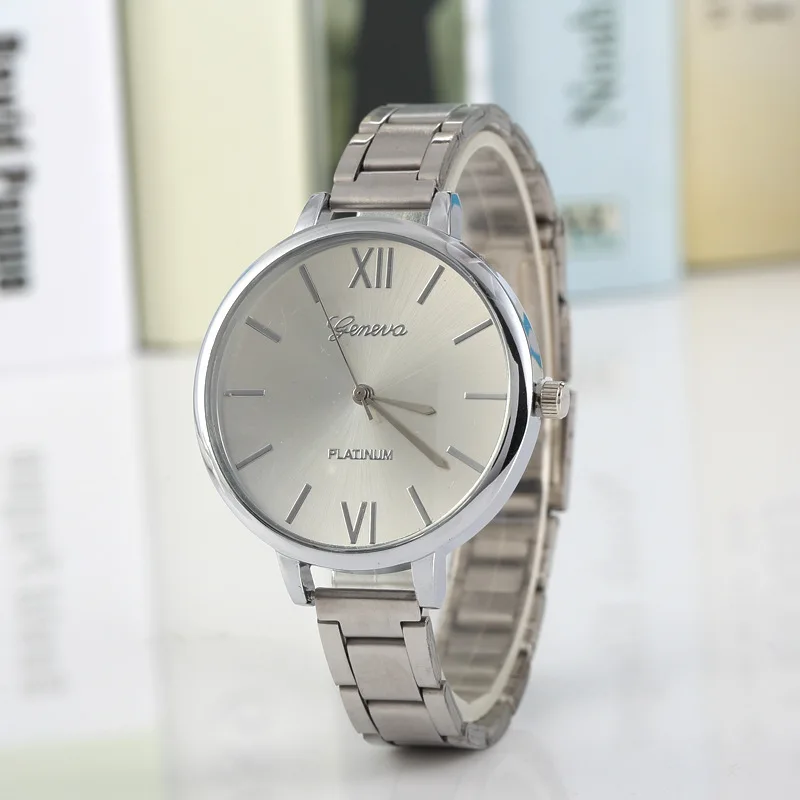100 шт./лот женские роскошные часы Женева кварцевые Saat Montre Femme Relogio Feminino Оптовая