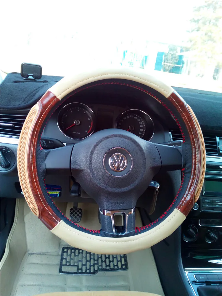 Car Grip Cover Driver Leather Steering Wheel Cover Car Beauty Shop Supplies Car Steering Wheel Cover Genuine Leather