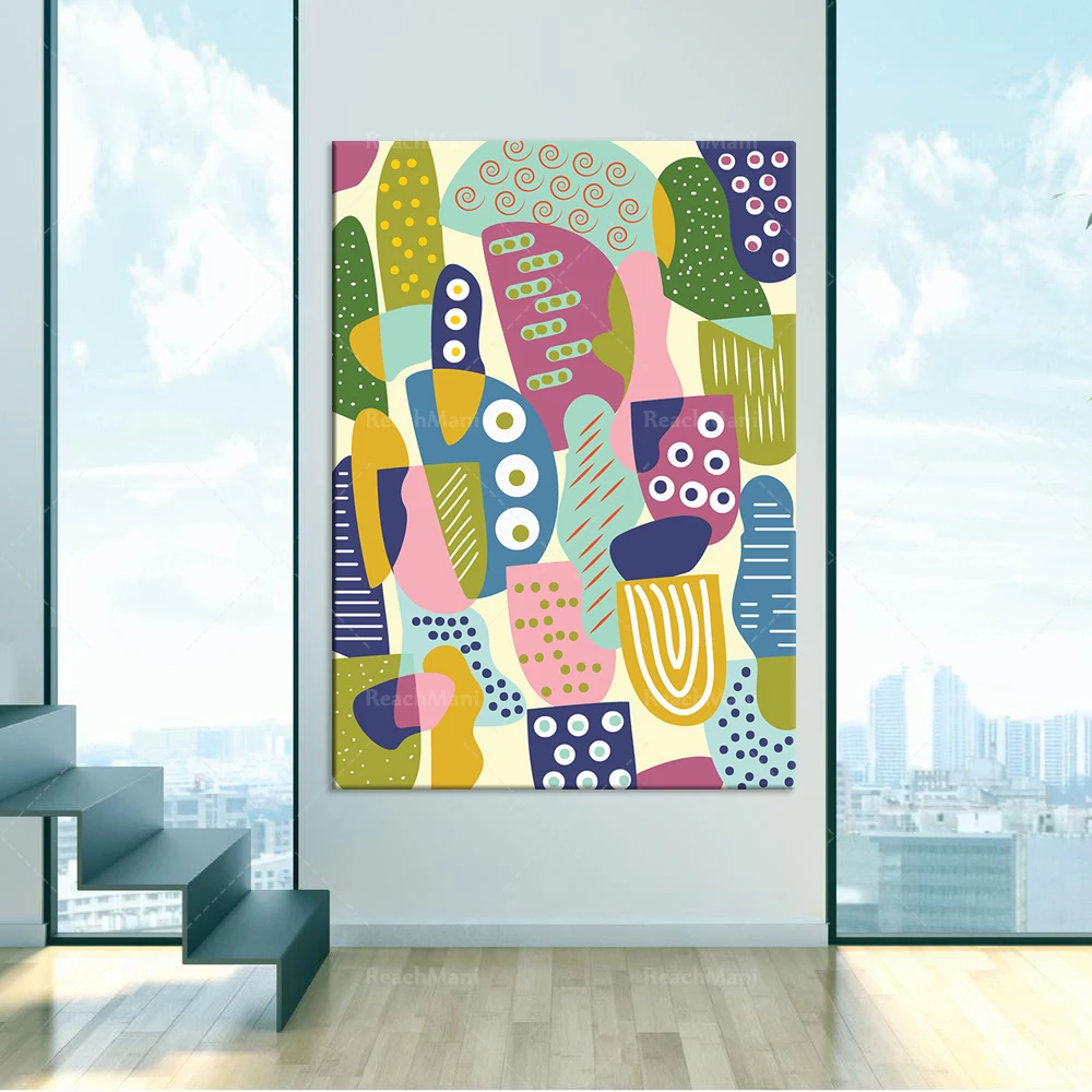 

Colourful wall art, children room decor, colourful art, nursery decor, room decor, playful, colorful, room art, modern poster, w