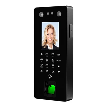 

FA50 USB Fingerprint Set Glass Door Face Recognition Dual Cameras Device Access Control Password Attendance Machine(EU Plug)