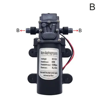 

Diaphragm Pump DC 12V 60W 5L/Min 120PSI Self Priming High Pressure Fresh Water Mist Pump for Farming Ship Vehicle