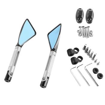 

CNC Aluminum Rearview Side Mirrors For Kawasaki Ninja ZX6R 2005-2008​ ZX10R 2004-2007 2006 Silver