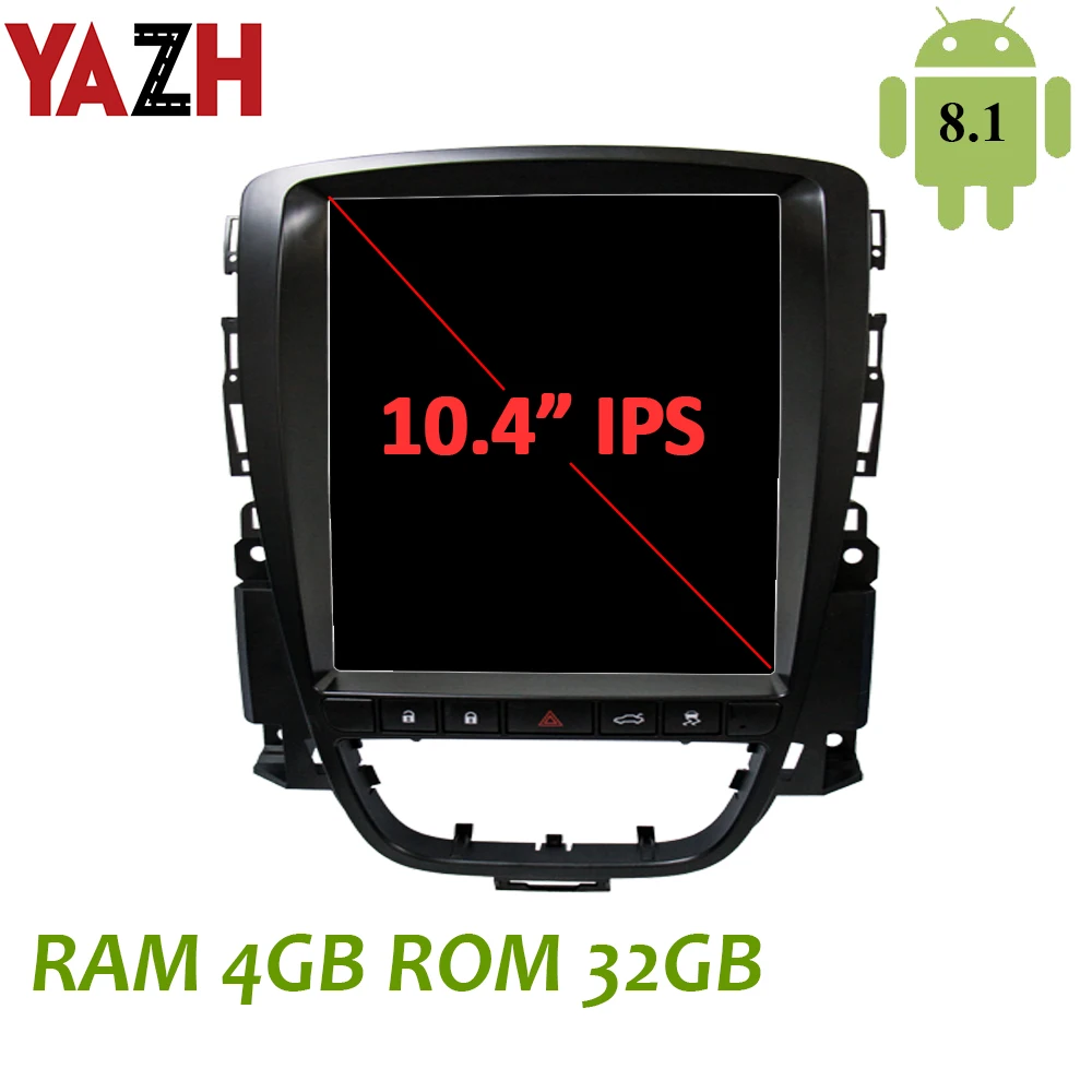Автомагнитола YAZH 10 4 &quotIPS для Buick Excelle GT 2010-2014 /Vauxhall OPEL Astra J головное устройство с