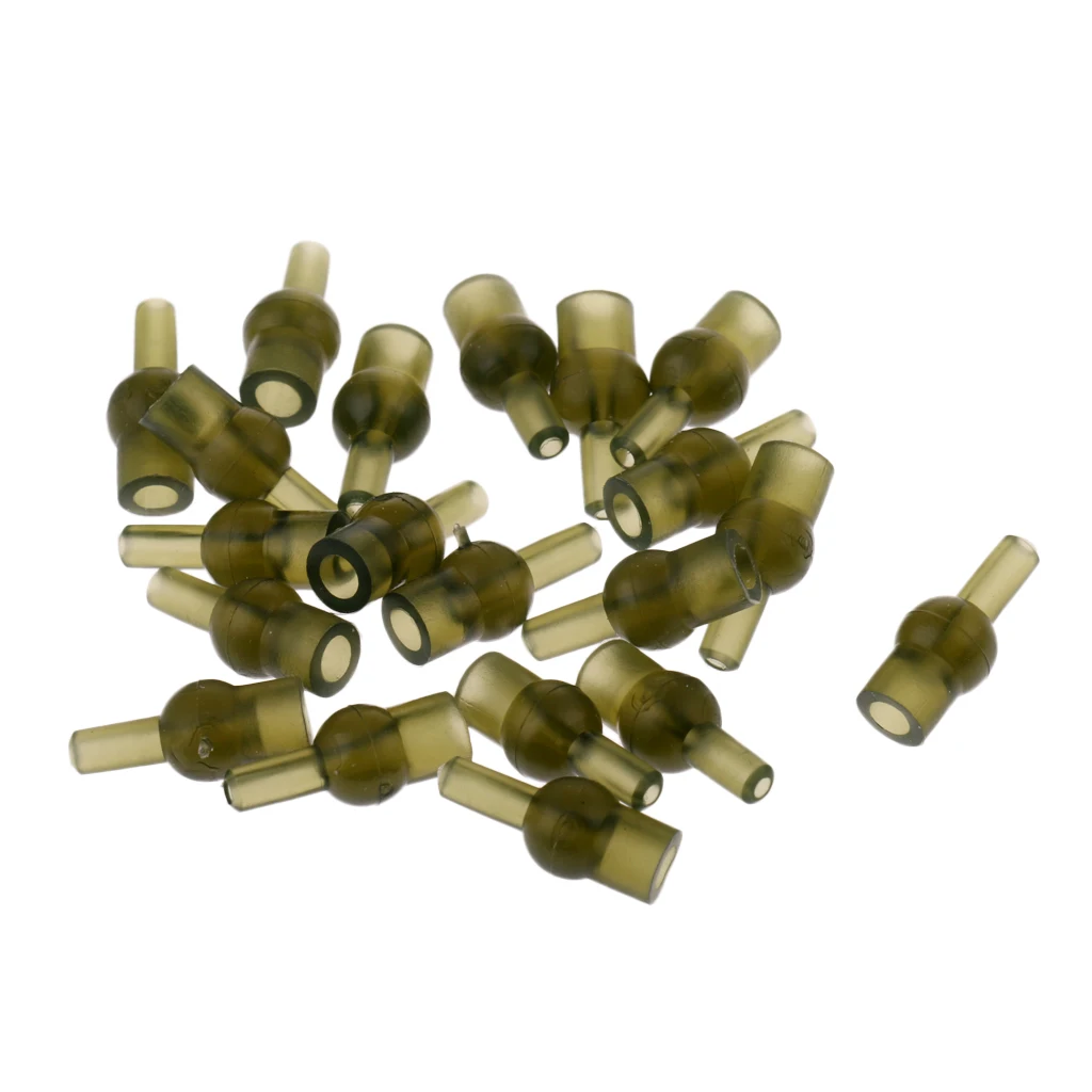 20pcs Tulip Beads Quick Change Rubber Cap Knot Protector Tulip Beads for Carp Fishing