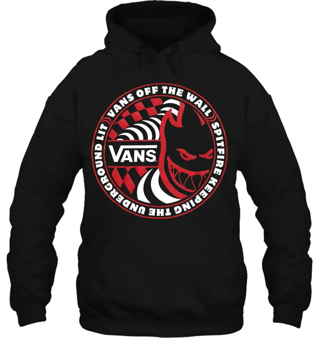 Мужская толстовка Van X Spitfire с черной спинкой для полных размеров женская уличная одежда