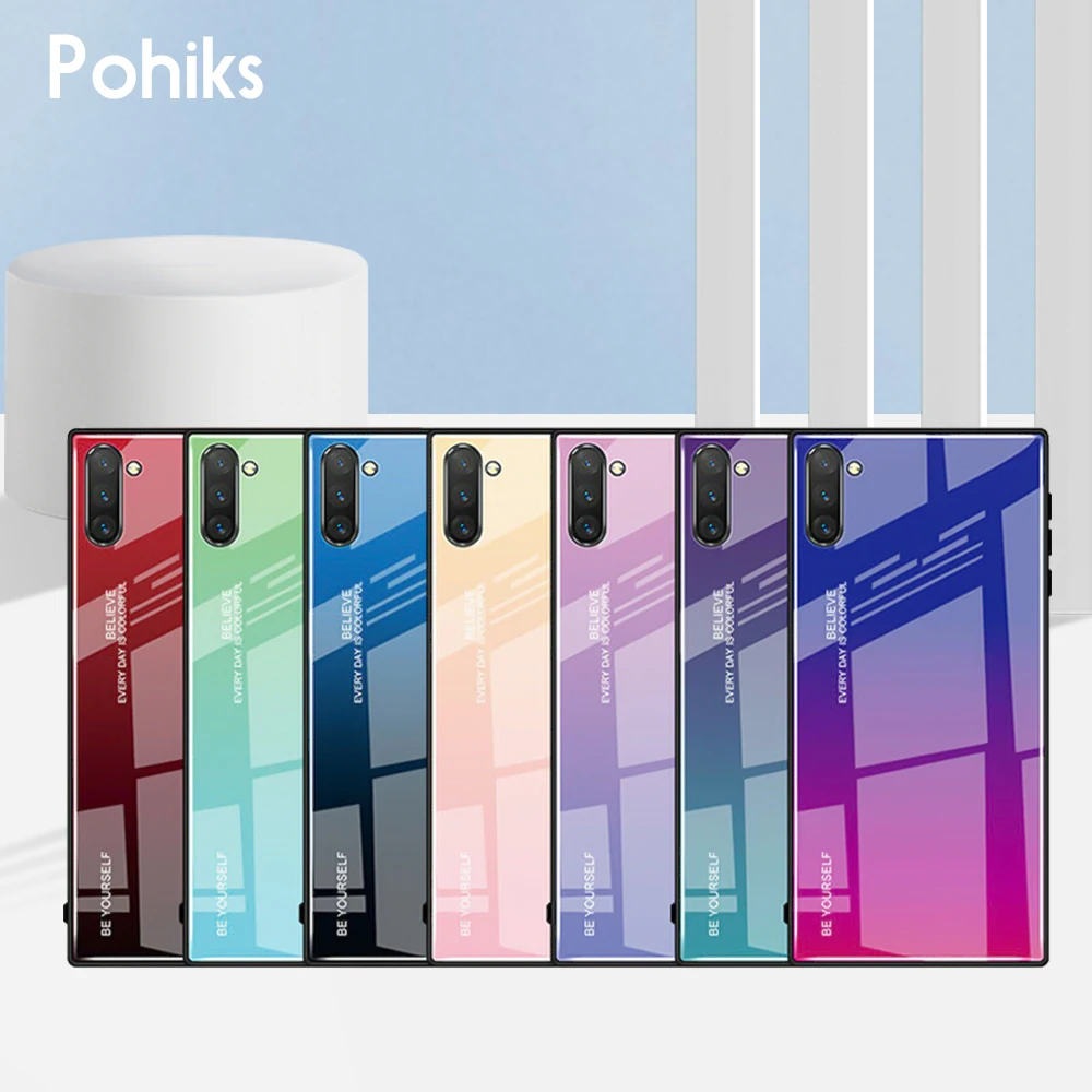 

Pohiks For Samsung Galaxy Note 8/9/10 Plus Gradient Silicone Soft Phone Case Cover For Samsung Galaxy Note 10 plus Note 9 8 plus