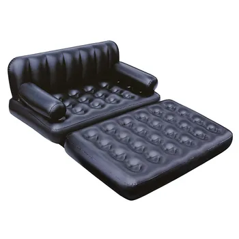 

2-in-1 Dual Use Air Sofa Inflatable Couch/Lounger Durable PVC Airbed Mattress/Mat Foldable Couches for Living Room Furniture