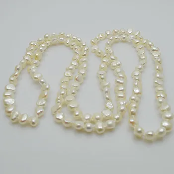 

Charming Long Pearl Necklace 120cm Natural Freshwater Pearl Necklace Handmade Real Pearl Jewelry Perfect Women Gift