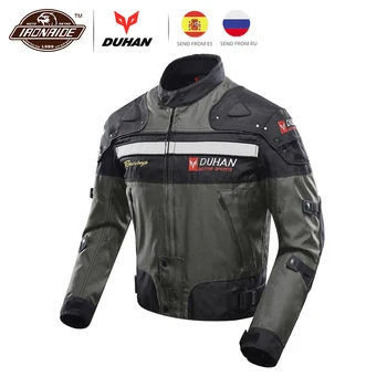 

DUHAN Motorcycle Jacket Autumn Winter Men's Motorbike Moto Jacket Windproof Cold-proof Protective Gear Motocross Jacket Clothing