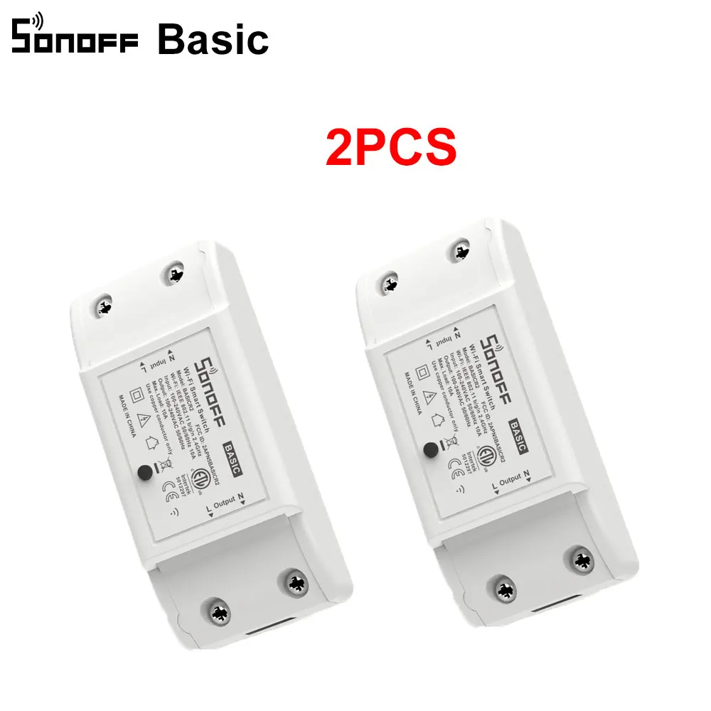 Itead SONOFF Basic R2 Wifi Switch Module Smart Home Timer Light Switch Universal DIY Switch Works With Alexa Google Home 