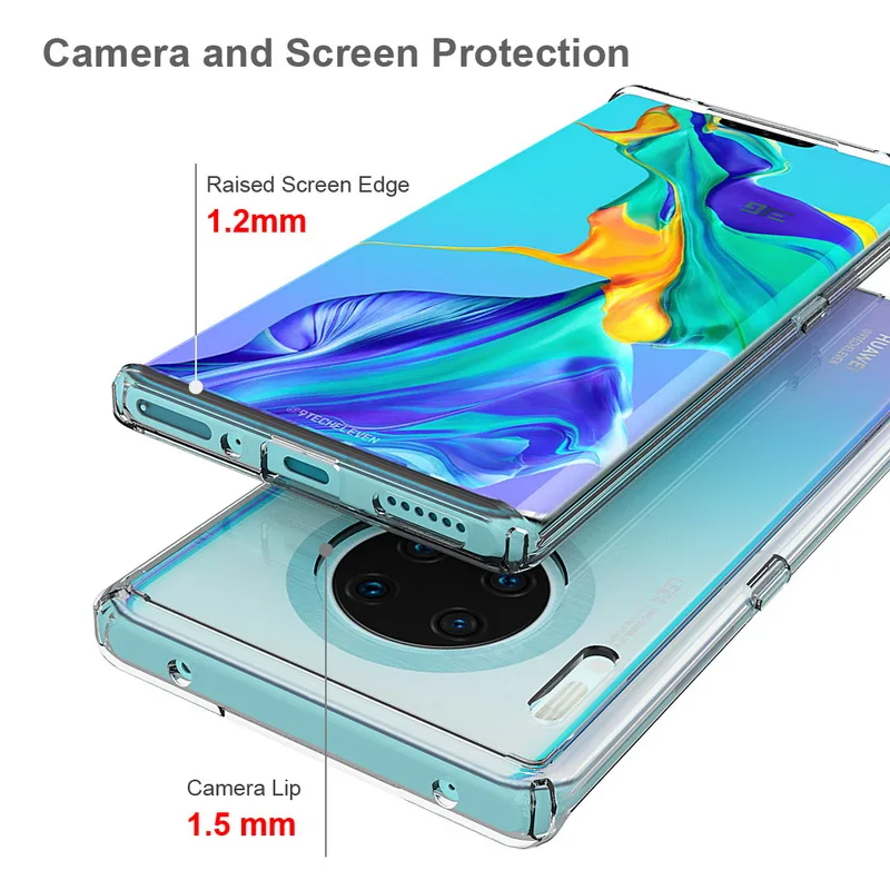 Для huawei mate 30/mate 30 Pro Чехол Кристальный Гибридный Бампер прозрачная твердая акриловая задняя крышка для huawei mate 30 30pro чехол для телефона s