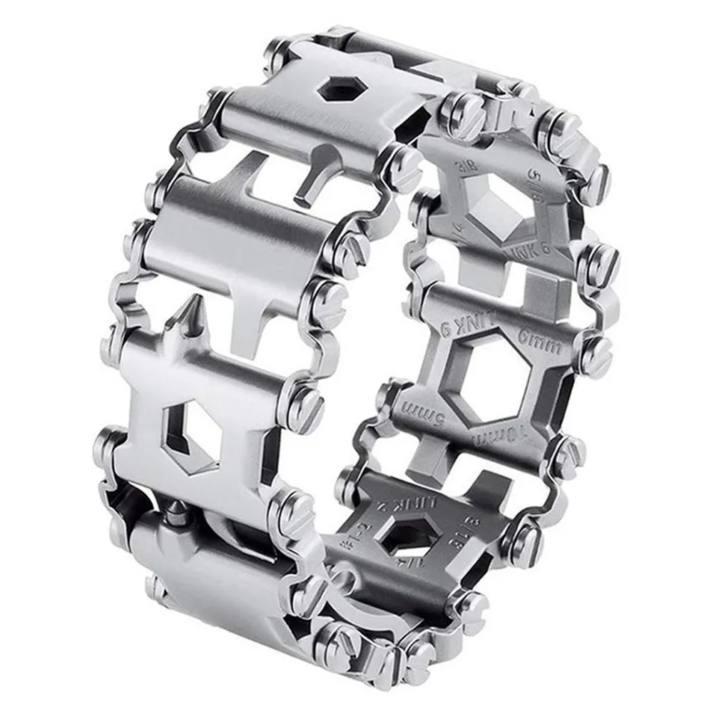 

29 in 1 Multi Tools Bracelet Stainless Steel Survival Travel Friendly Bracelets L5 #4