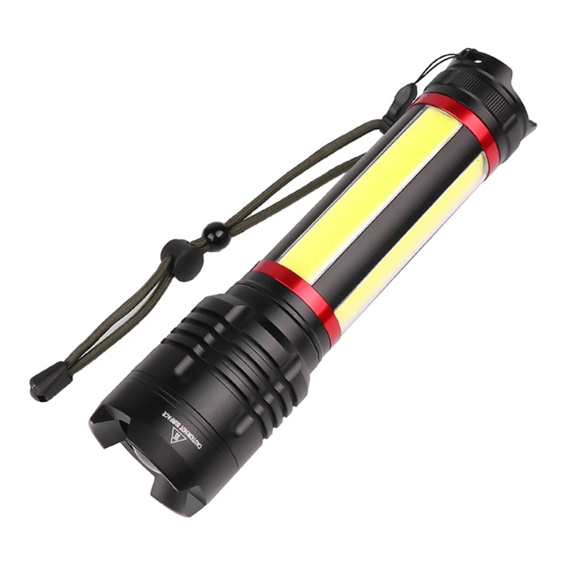 Premium Chance of  Super Powerful XHP70 COB Led Flashlight Zoomable LED Flashlight Torch USB Recharge Waterproof Lamp 