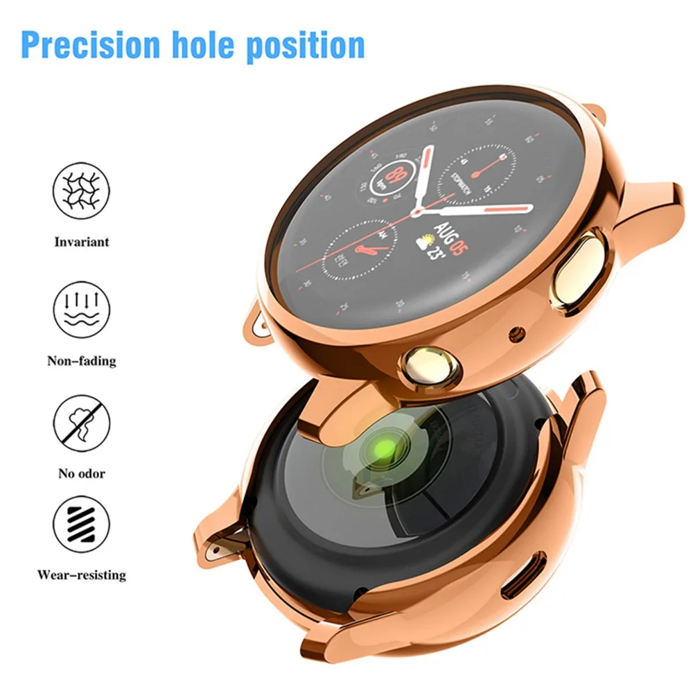 Мягкий чехол из ТПУ для samsung Galaxy Watch Active 2, R830, 40 мм, R820, 44 мм, чехол с рамкой для часов, защитный аксессуар для Galaxy Active2