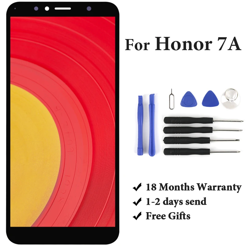 

For Huawei Honr 7A LCD Screen 5.7 Inch 1440x720 No Dead Pixel ATU LX1 / L21 Panel Digitizer Assembly Phone Replacement With Tool