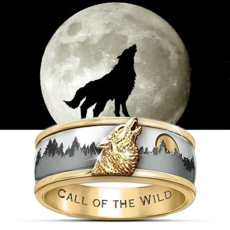 Кольца CHUHAN с надписью Call OF THE Wild мужские обручальные кольца изображением лесного