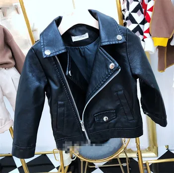 

2020 Casual Baby Girl Boy Spring Autumn Winter PU Coat Jacket Kids Fashion Leather Jackets Children Coats Overwear Clothes
