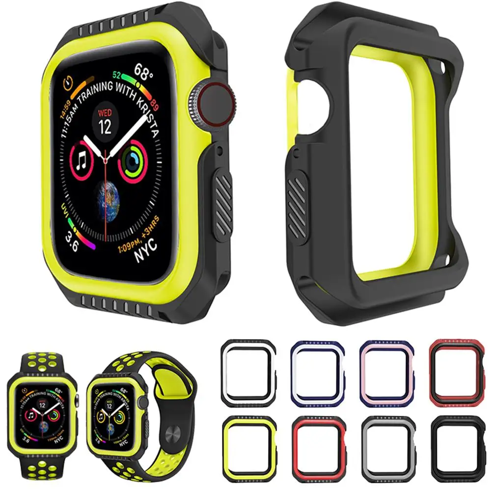 

Duoteng PC+TPU Armor Case for Apple Watch 3 2 1 38MM 42MM Frame Full Protective Cover for iWatch 4 5 40MM 44MM Protector bumper