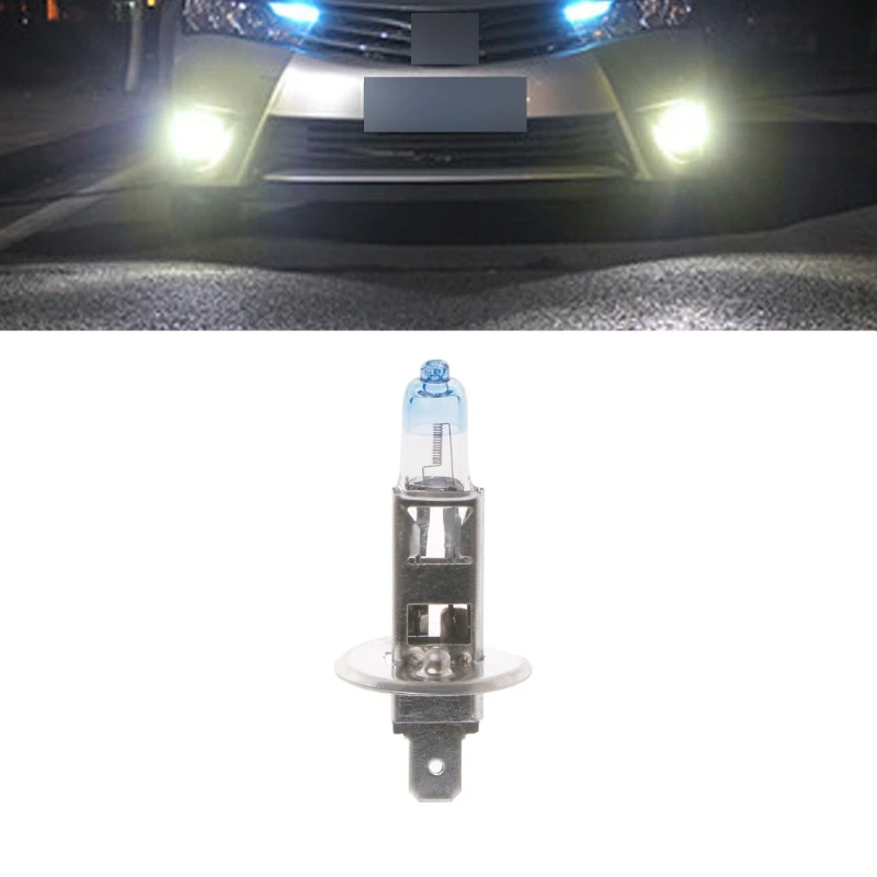 DC 12V H1 55W Автомобильный белый противотуманный светильник ксеноновая лампа дальнего или ближнего света супер яркая лампа