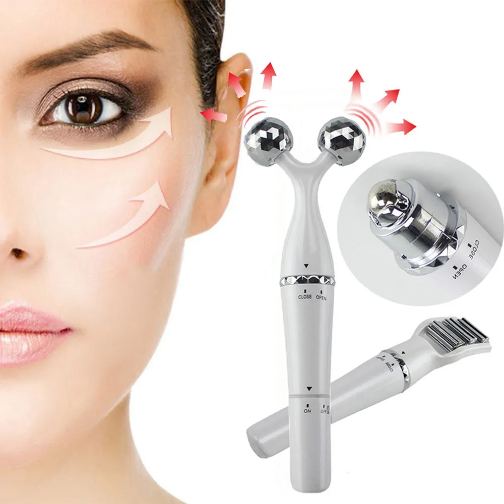  3in1 Face Roller Massager for Face Lifting Wrinkle Remove Body Slimming Face Massage Instrument Bea