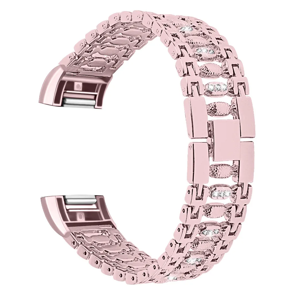 PK Новые Ремешки для наручных часов Замена Bling металлический браслет из нержавеющей стали ремешок для умных аксессуаров повседневные Ремешки для наручных часов - Цвет: PK