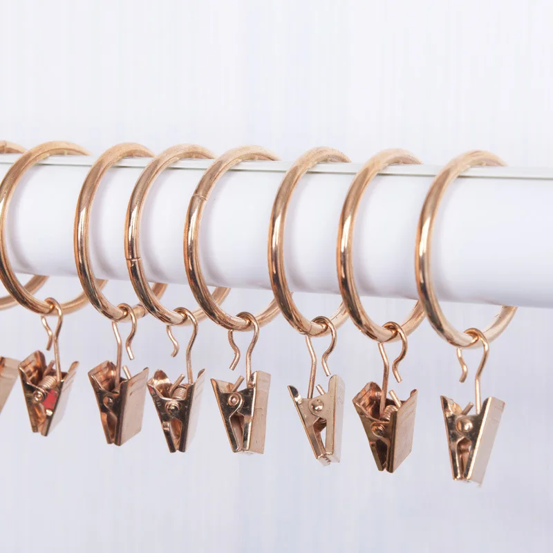 

10pcs Stainless Steel Curtain Clips Metal Hanging Hooks For Curtain Photos Home