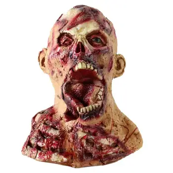 

Latex Red Halloween Mask Creepy Scary Costume Mask For Adults Party Horror Props Horror Scary Disgusting Full Face Mask Mascaras