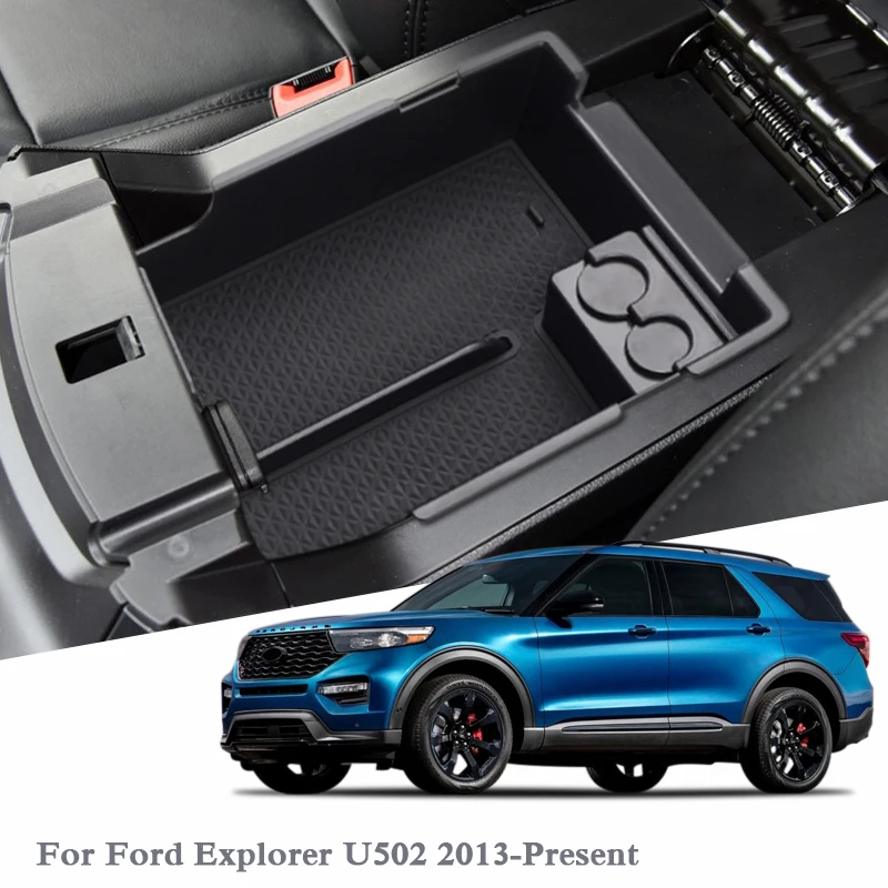 

Car Styling Car Armrest Storage Box For Ford Explorer U502 2013-2020 Center Console Armrest Storage Box Covers Auto Accessories