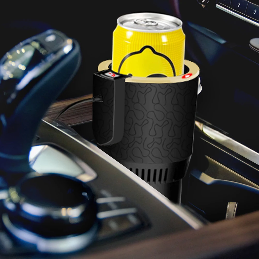 Smart Car Cup Holder Cooler Warmer Auto Drink Cooling Beverage Drinks Cans For Camping Travel Driving (Black) | Автомобили и