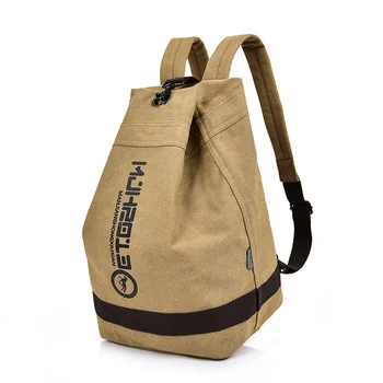 

Men's canvas backpack Bucket High capacity Buckle Leisure Style Backpacks woman Ms quality product Soft student bag Fashion