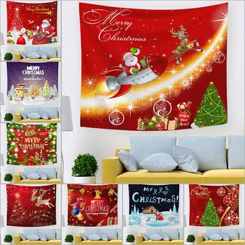 

Merry Christmas Mandala Tapestry Wall Hanging Rug Blanket Christmas Tree Deer Ornaments Decoration For Home Products Tapestry