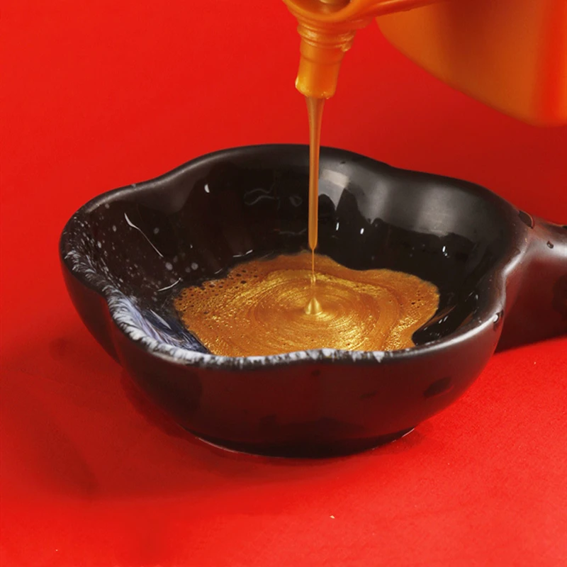 Gold Ink Brush Calligraphy Special Gold Ink Painting Pigment for Spring Festival Couplets Acrilic Paint Oil Paint