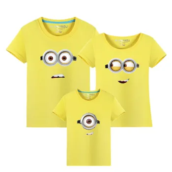 

Family Matching Outfit Summer Short Sleeve T Shirt Top Clothes Cotton Cartoon Mother Father Son Daughter Dresses T-shirt