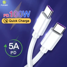 Pd 5a 100w usb c para usb tipo-c cabo qc3.0 cabo de dados de carga rápida para macbook samsung s20 s10 mais cabo usb c para huawei p30