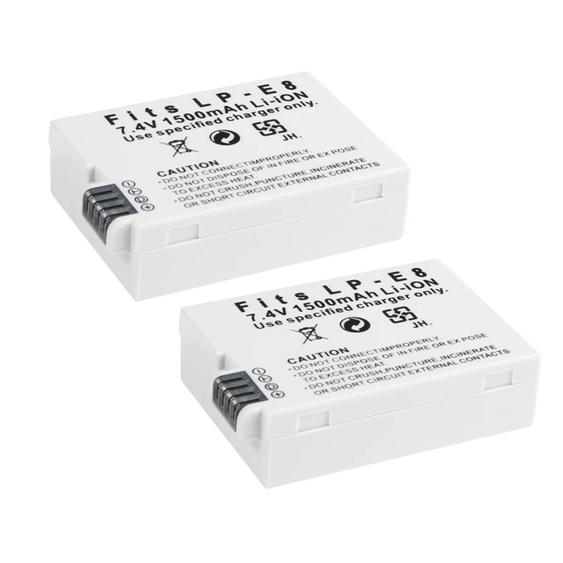 Efluky 1500 мА/ч, LP-E8 LP E8 Замена Батарея для Canon Rebel T3i T2i T4i T5i 600D 550D 650D 700D поцелуй X5 X4 поцелуй X6 LC-E8E