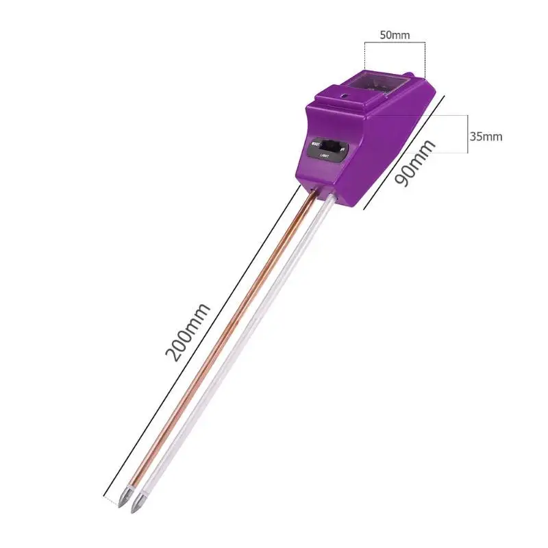 Цифровой тестер 3 в 1, измеритель влажности почвы и солнечного света, тестер для растений, цветов, кислотности, измерения влажности, садовый инструмент