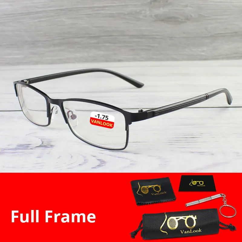 Full Frame-1.75 Синий светильник, блокирующие близорукость, компьютерные очки для геймеров, мужские очки, близорукие-1-1,25-1,75-2,25-2,75-3,25-3,75-4,00 - Цвет оправы: Full Frame-1.75