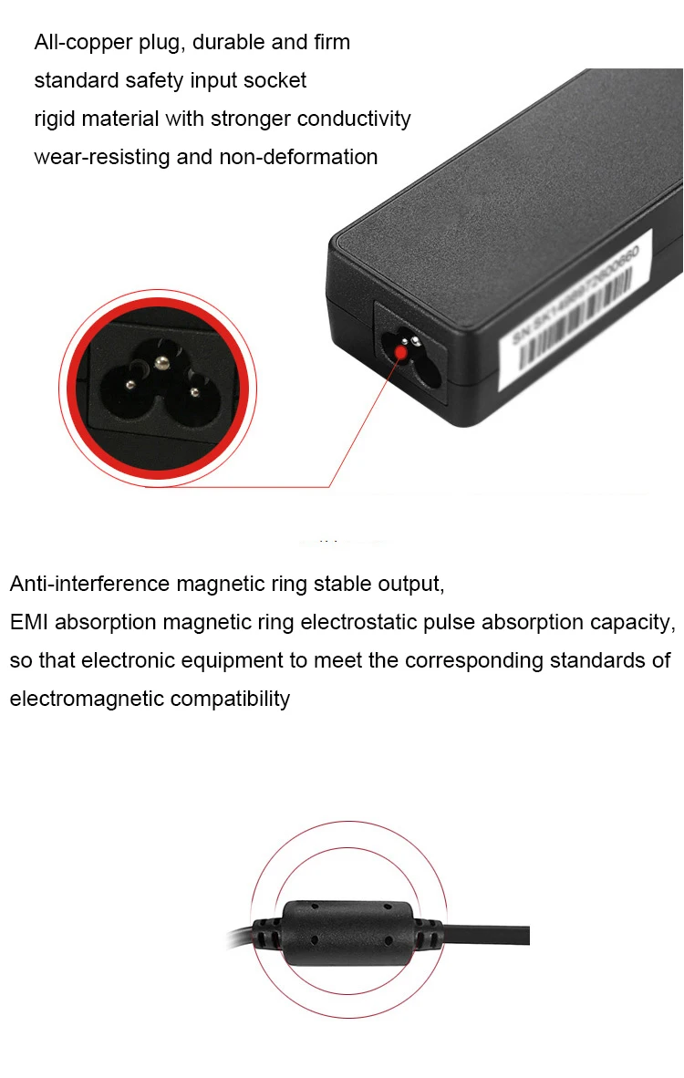 Original Lenovo notebook original power adapter charger 65W/90W(square) Thinkpad universal 90W socket(20V 4.5a) X1 Carbon