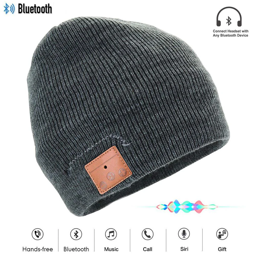 Многоцветный Беспроводная Bluetooth вязаная музыкальная шапка, умная гарнитура, наушники с динамиком, микрофоном, зимняя уличная, лучший подарок на Рождество, год - Цвет: Многоцветный