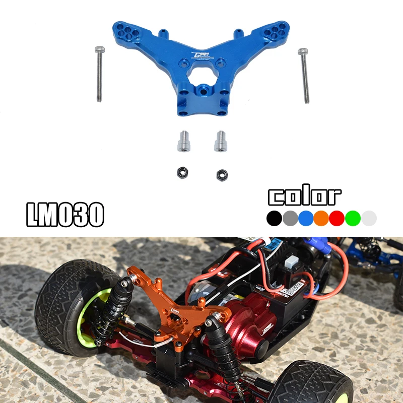 Losi 1/18 Mini-T 2.0 2WD Stadium Truck Upgrade Parts Aluminum Front Bumper with D-Rings Aluminum Front Skid Plate 3Pc Set Green 