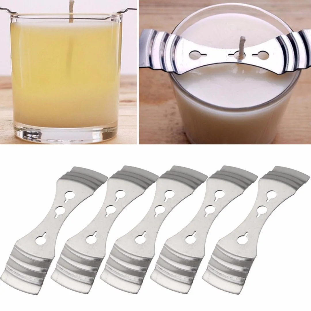 5Pcs  Metal Candle Wick Centering Devices For Candle Making Candle DIY Wicks Holder Three Hole DIY Handmade Accessory