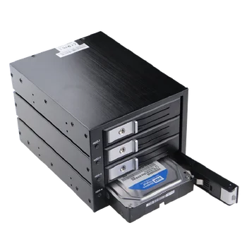 

Aluminum 4 Bay Internal Mobile Rack For 3.5 Inch HDD Tray-Less SATA III Hard Drive Backplane Enclosure to 3x 5.25" Drive Bay