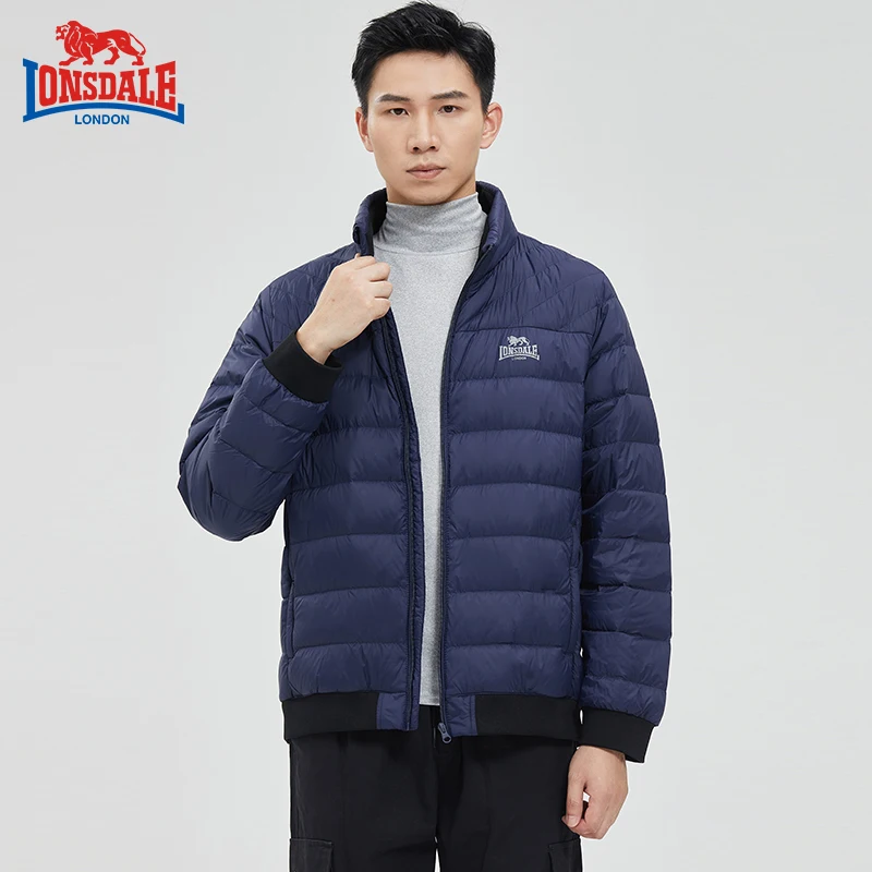 Lonsdale Men's Lightweight Water-Resistant Packable Puffer Jacket long puffer jacket Down Jackets