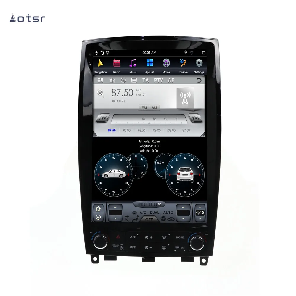 Cheap Android 8 Tesla style GPS navigation for Infiniti QX50 EX25 EX35 2008-2015 auto radio stereo Vertical Screen Multimedia player 3
